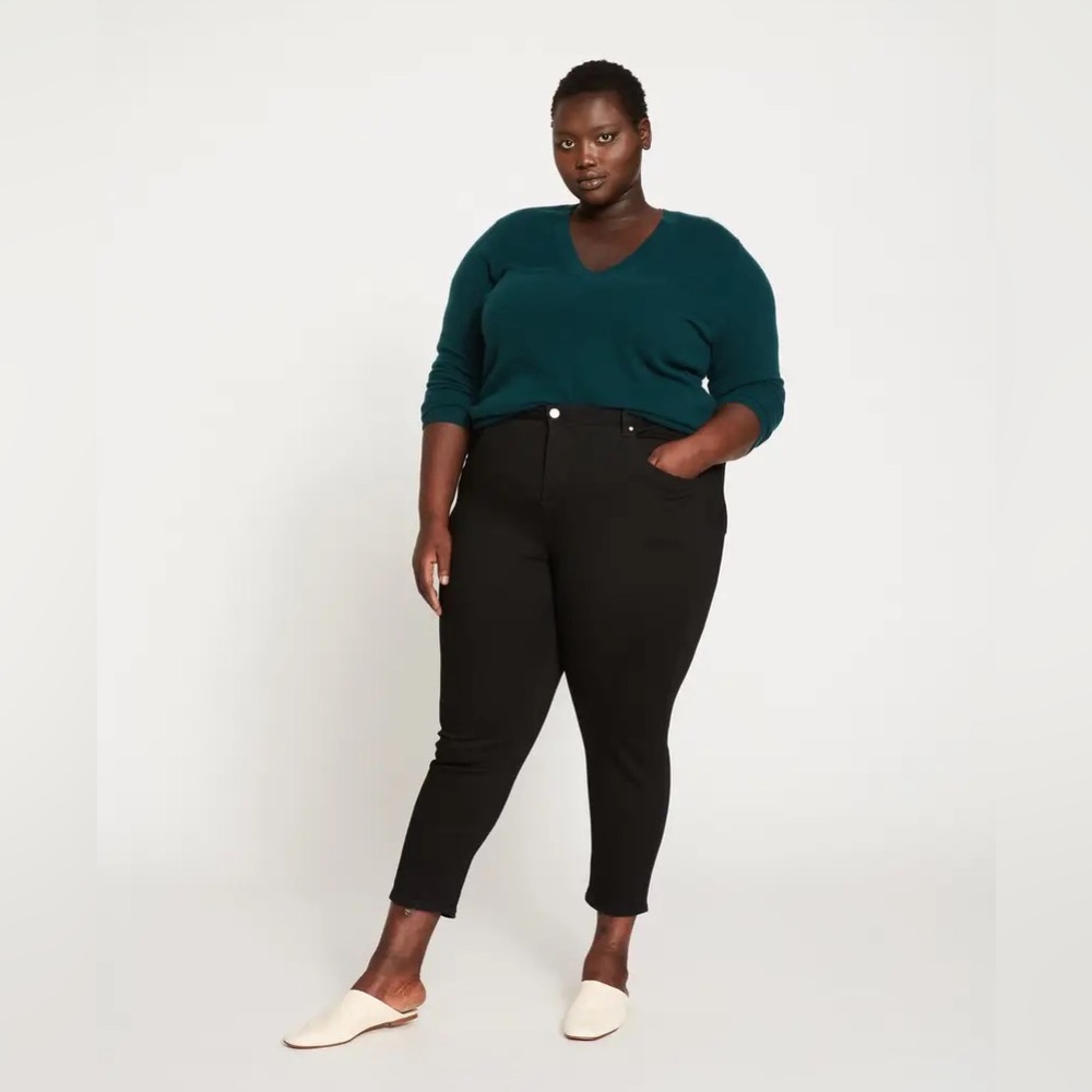 Universal Standard Black High Rise Seine Jeans